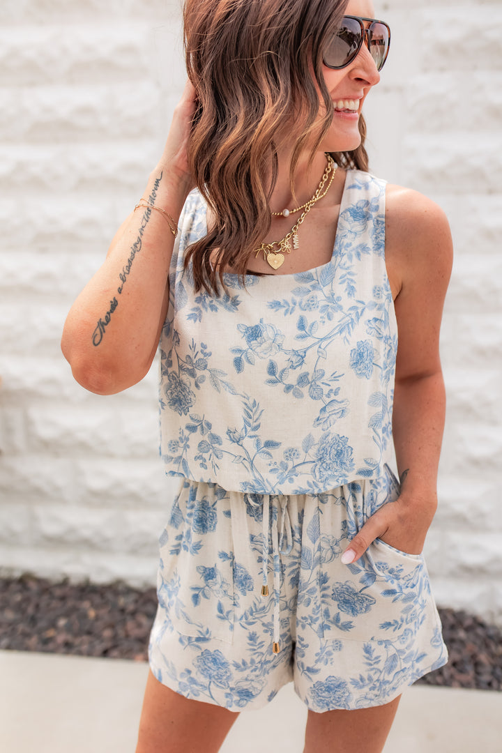 The Capri Flora Romper