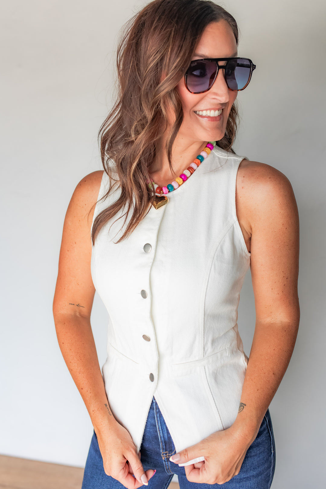 The Aria Denim Vest