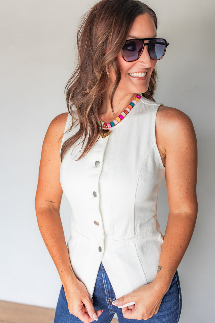 The Aria Denim Vest