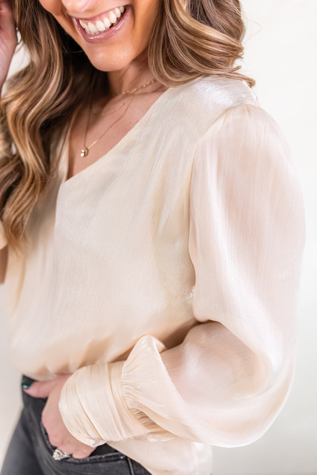 The Kerri Shimmer Blouse