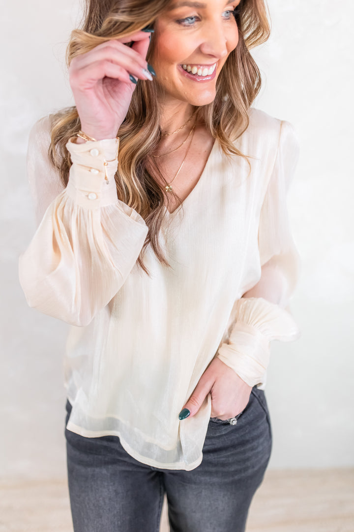 The Kerri Shimmer Blouse