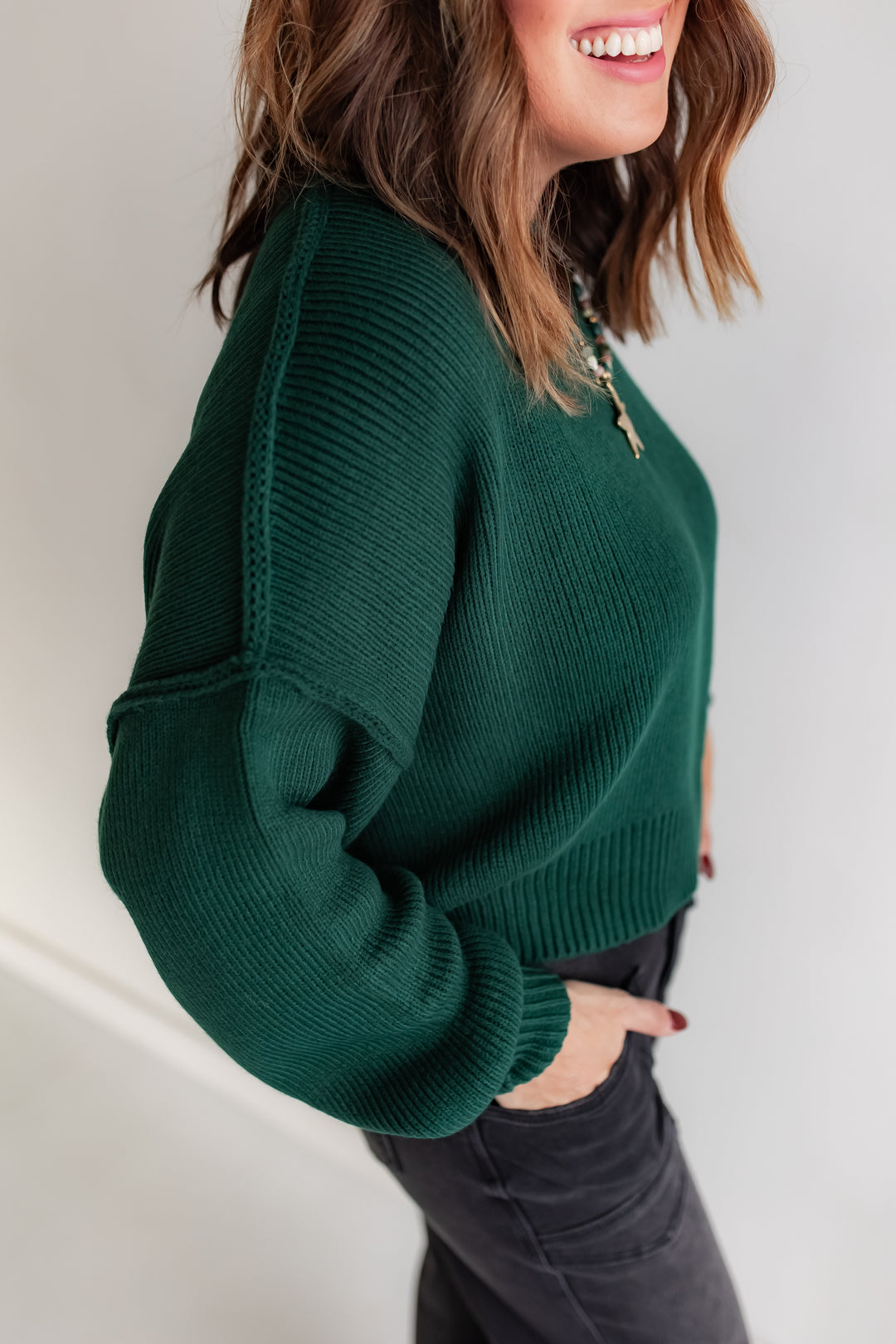 The Jovie Sweater - Forrest Green