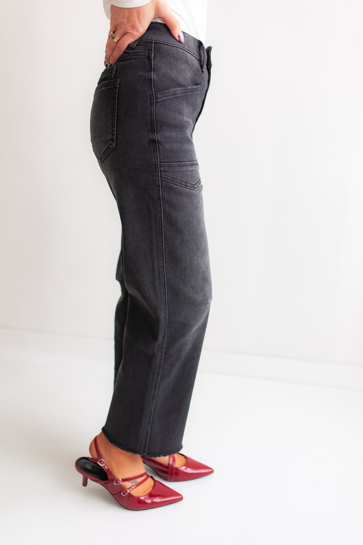 The Dusky Charm Barrel Jeans