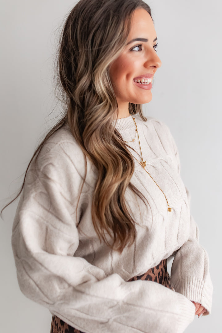 The Frosted Mesa Cable Knit Sweater