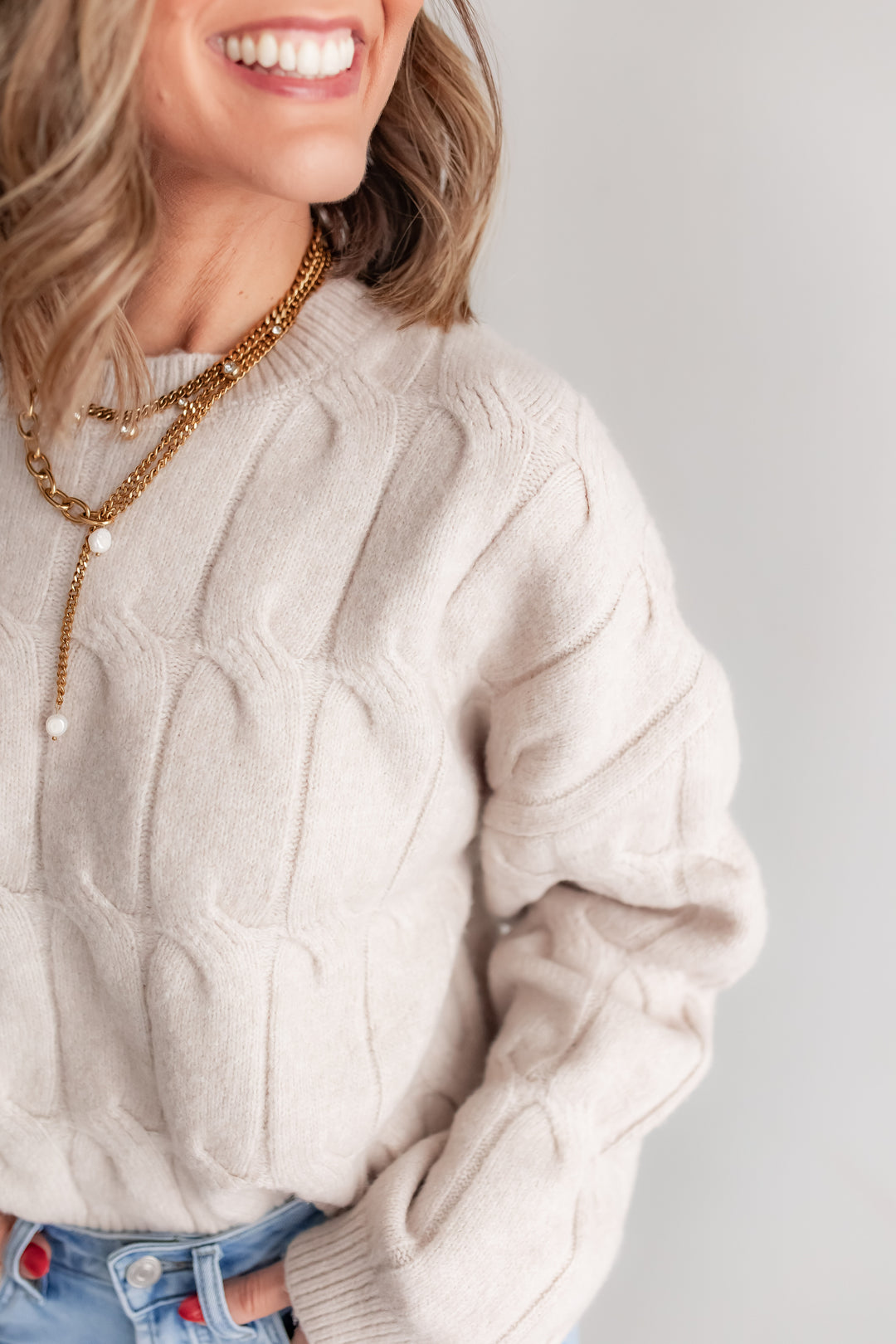 The Frosted Mesa Cable Knit Sweater