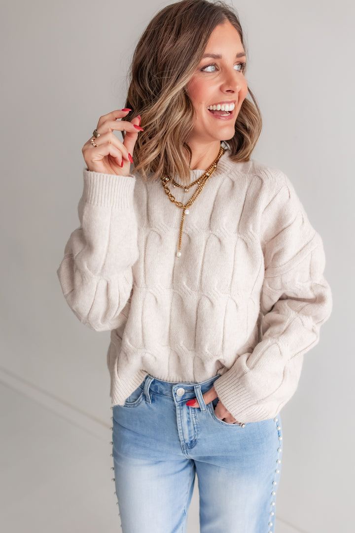 The Frosted Mesa Cable Knit Sweater