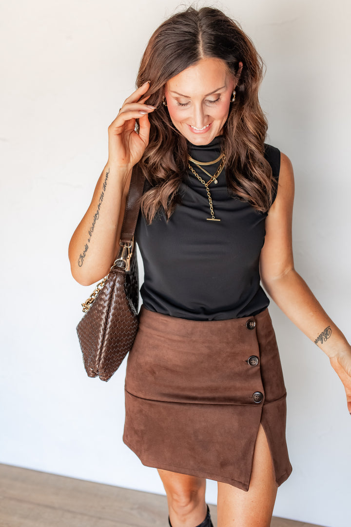 The Suede Statement Mini Skirt