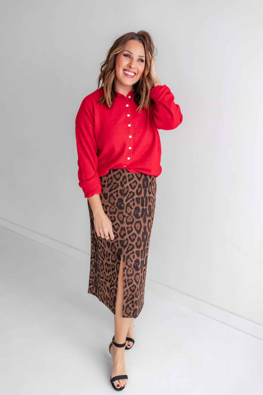 The Talk of the Town Midi Skirt