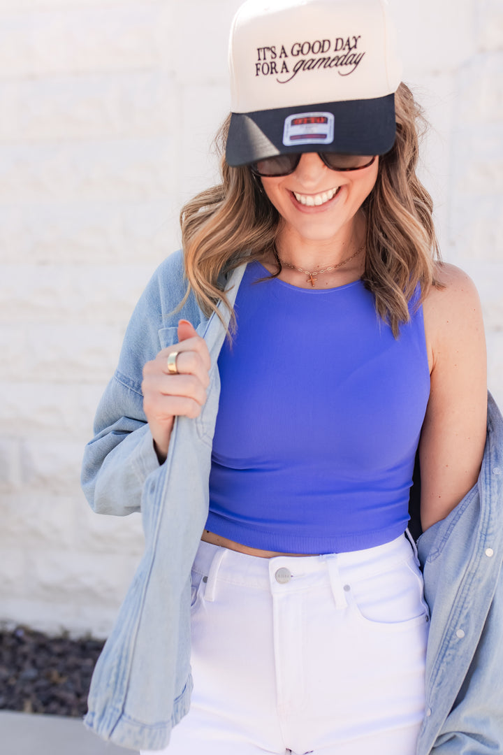 The All Season Halter Tank - Blue