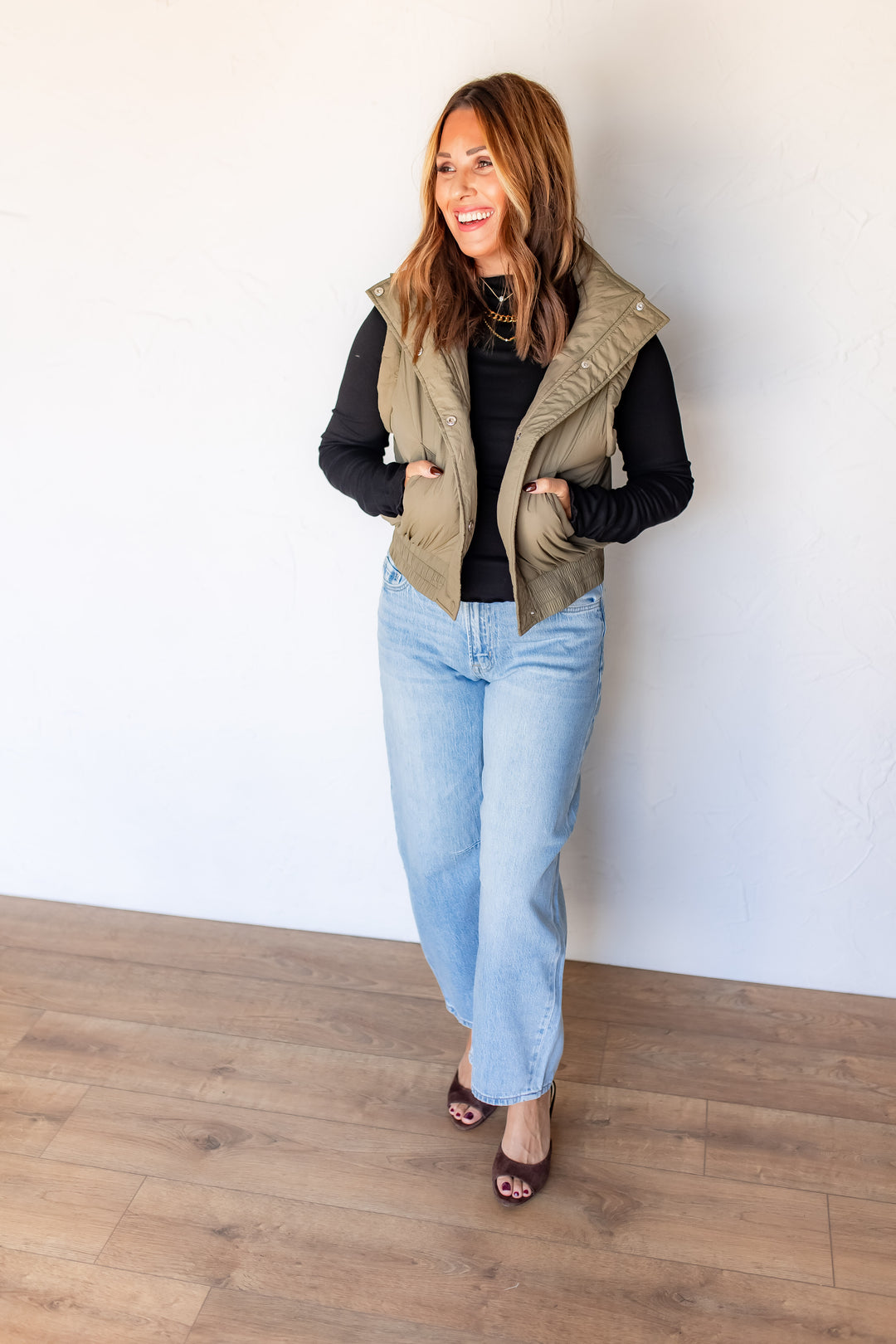 The Palmer Puffer Vest - Olive