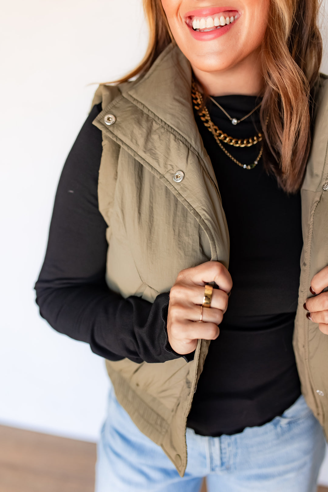 The Palmer Puffer Vest - Olive