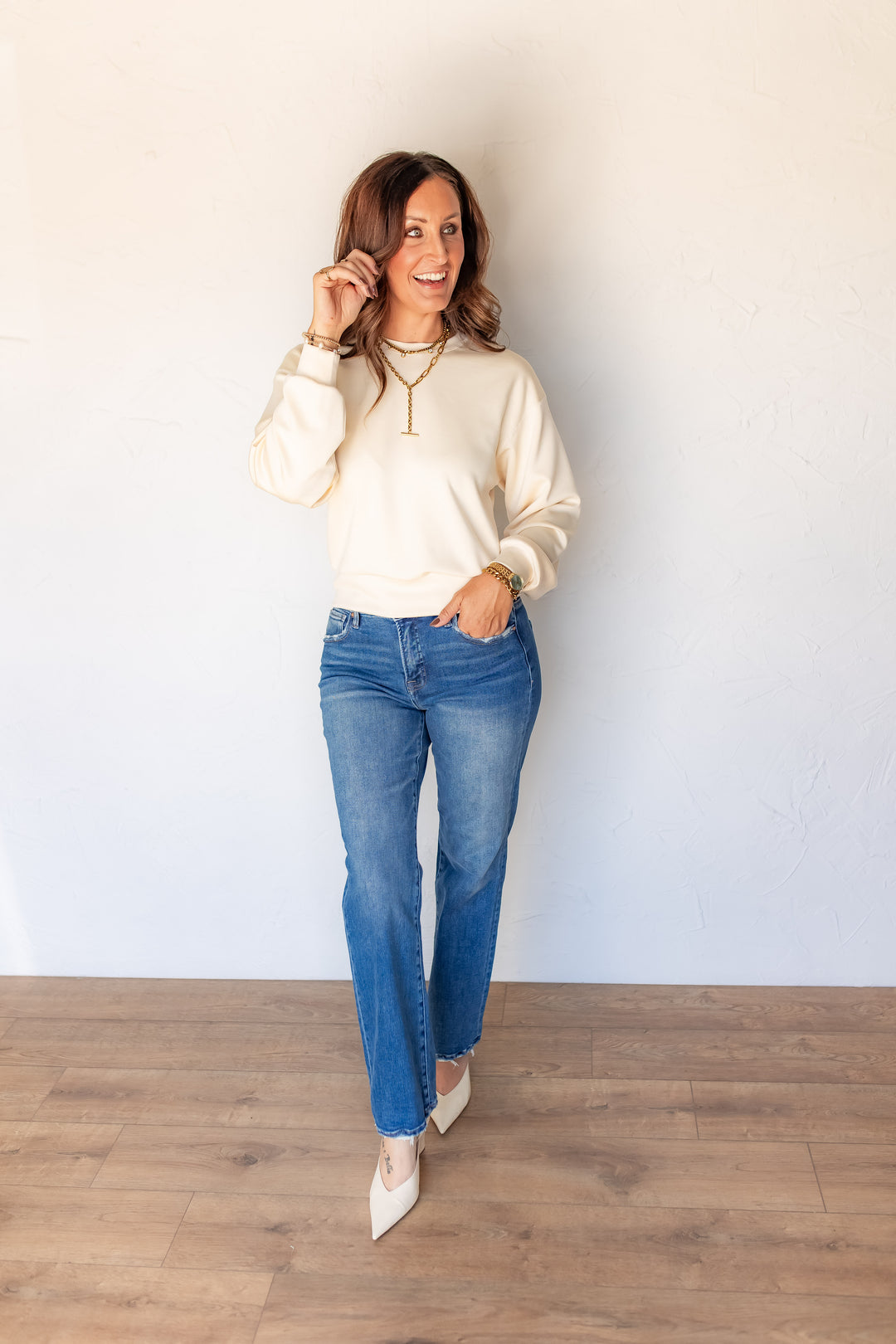 The Everyday Ease Pullover - Cream