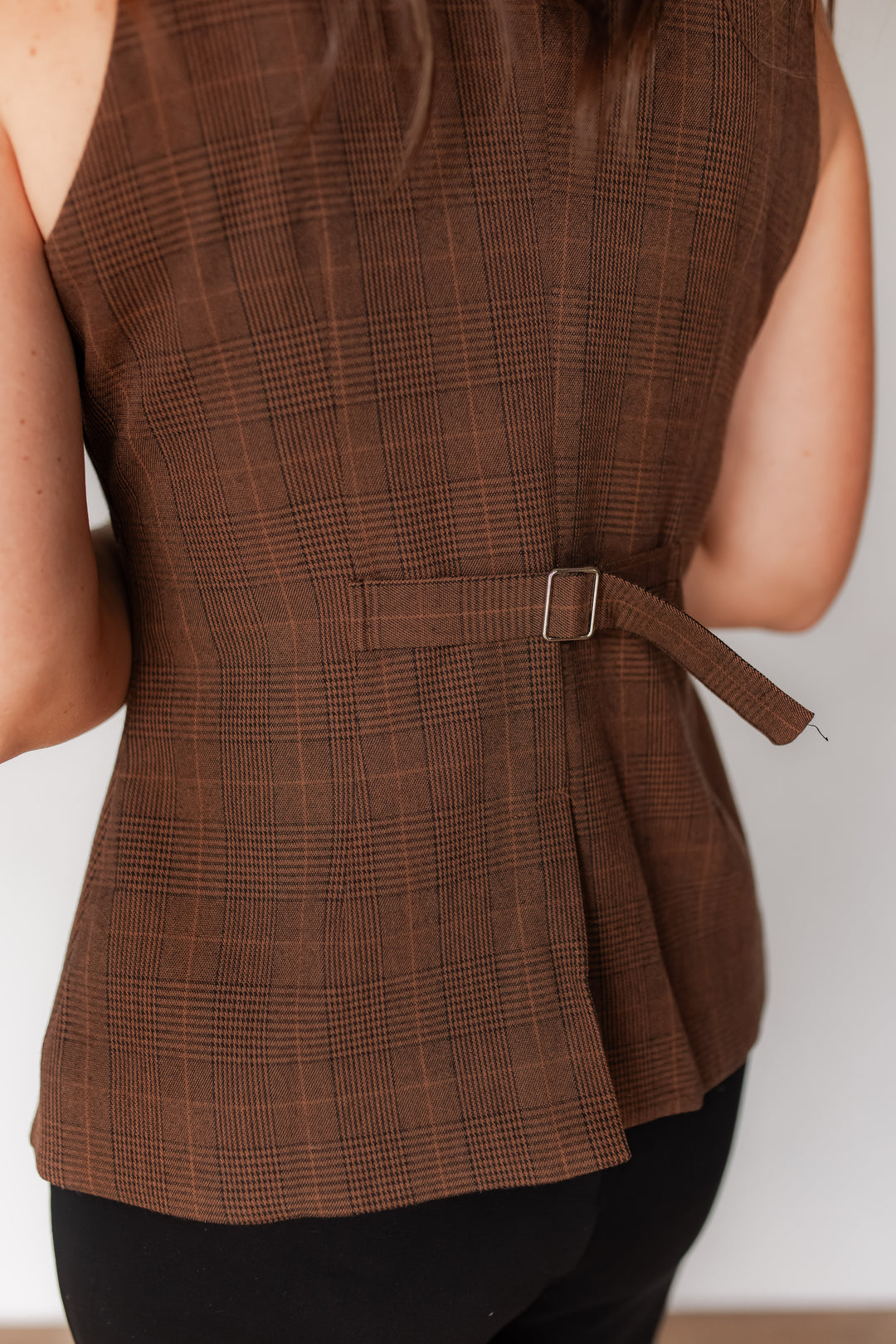 The Drue Plaid Sleeveless Top