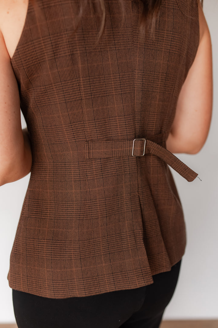 The Drue Plaid Sleeveless Top
