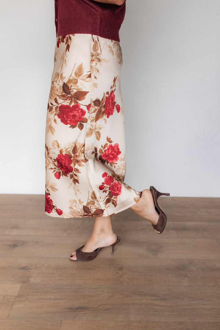 The Lola Floral Midi Skirt