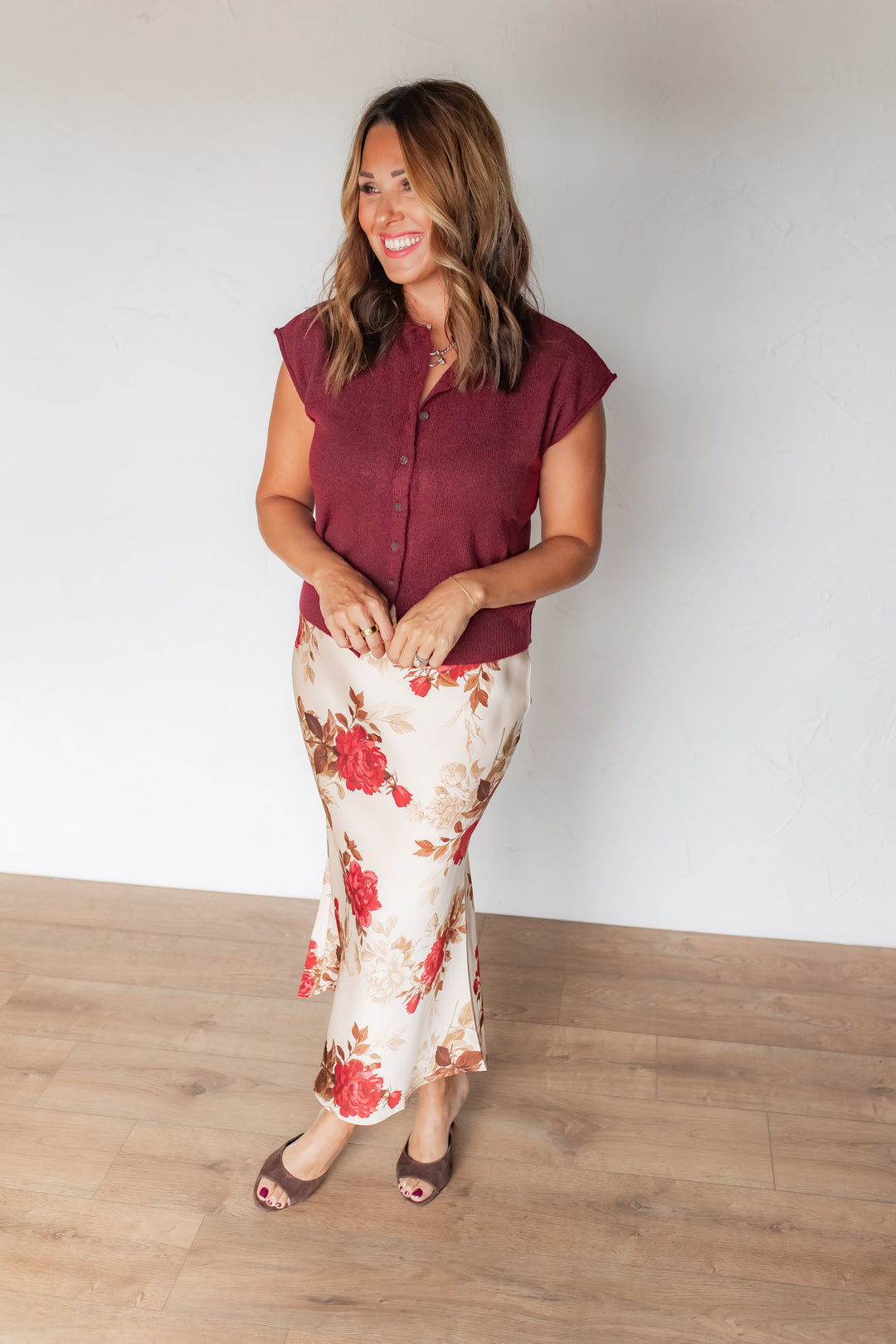 The Lola Floral Midi Skirt