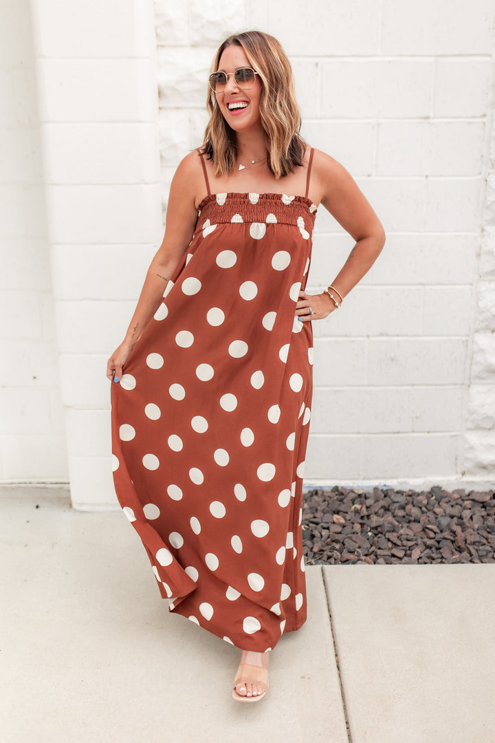 The Viv Maxi Dress - Brown