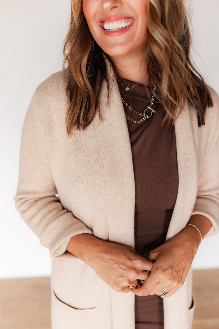 The Lana Duster Cardigan - Grain