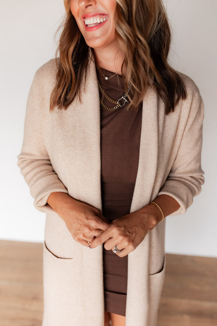 The Lana Duster Cardigan - Grain