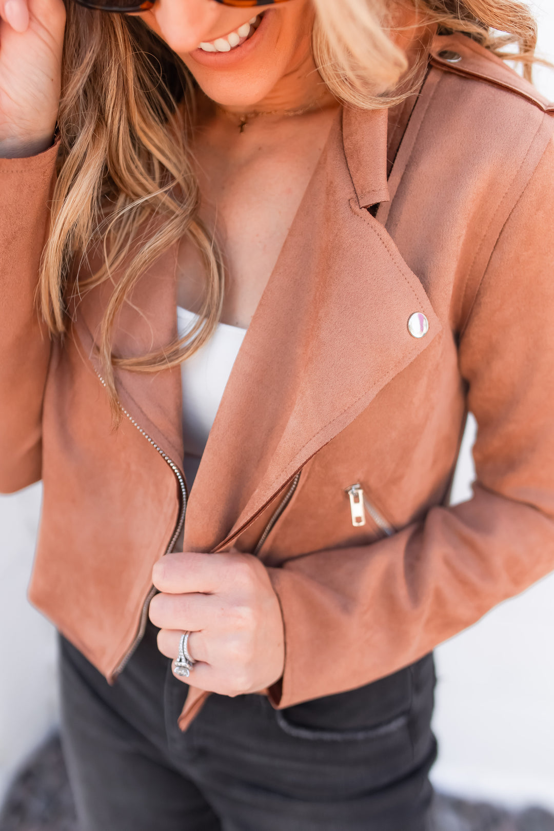The Workin' It Moto Jacket - Camel