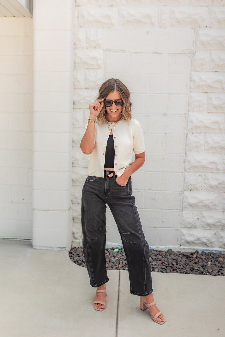 The Ashline High Rise Barrel Jeans