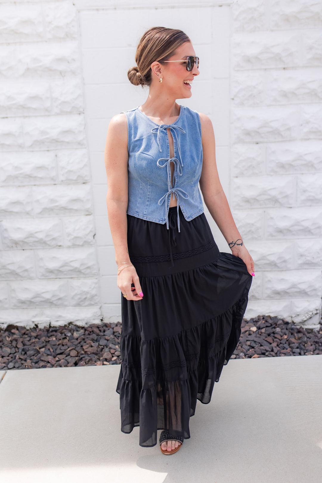 The Wildflower Tie Vest