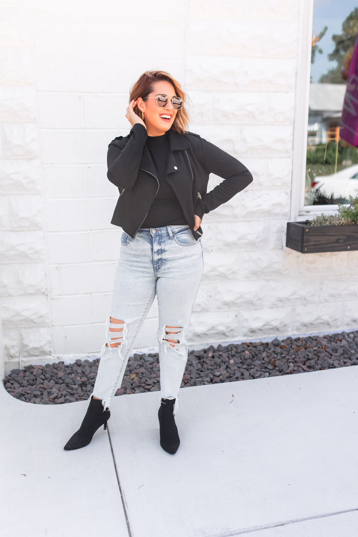 The Workin' It Moto Jacket - Black