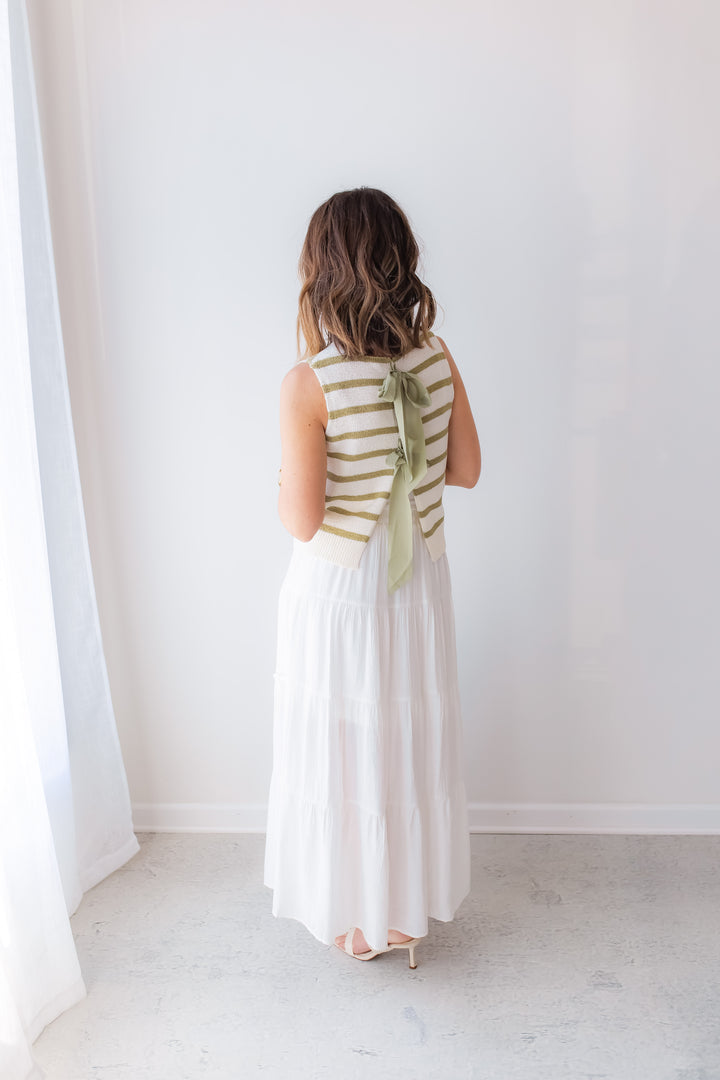 The Layla Tie Back Top - Olive