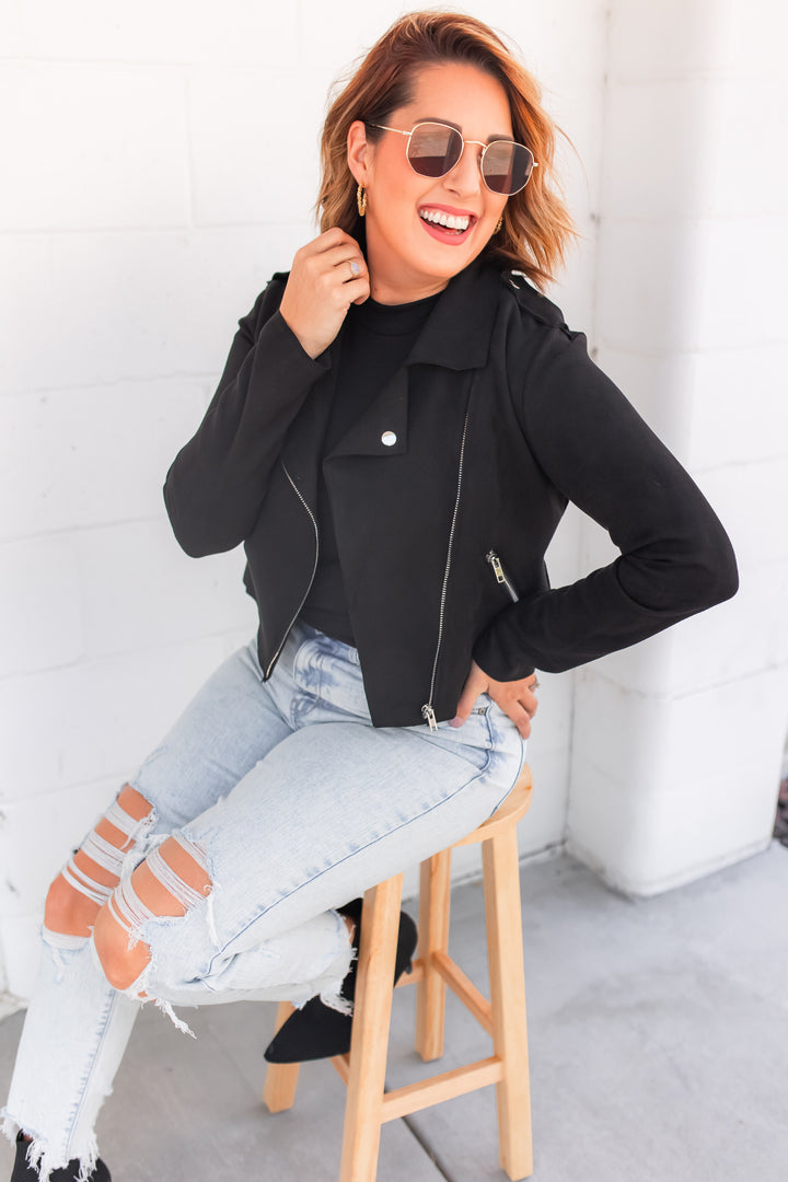 The Workin' It Moto Jacket - Black