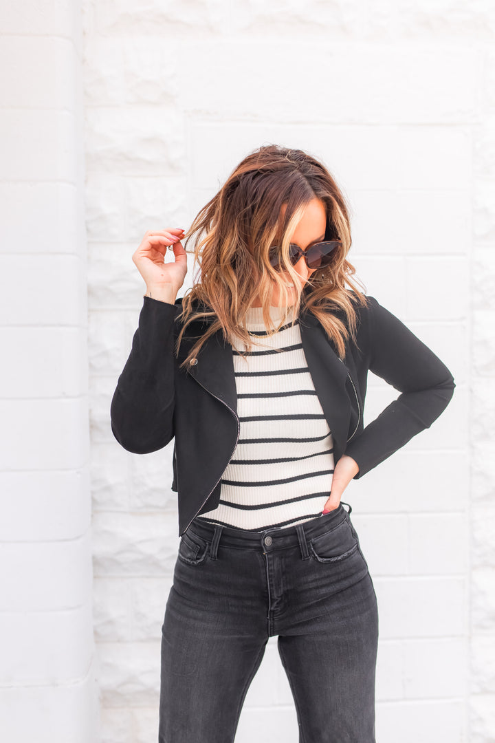 The Workin' It Moto Jacket - Black