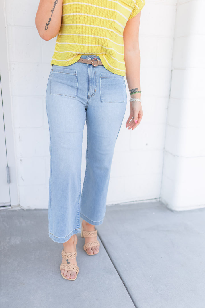 The Alivia High Rise Crop Jeans