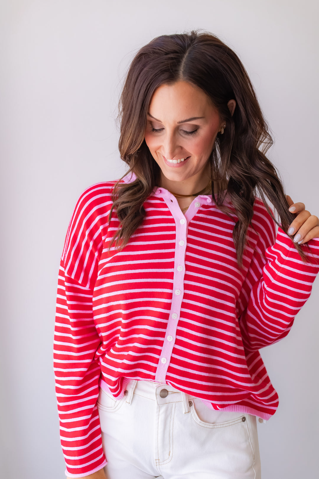 The Karlie Striped Cardigan