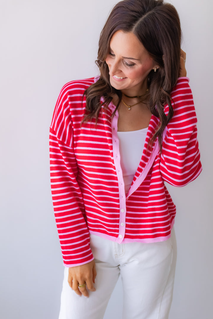 The Karlie Striped Cardigan