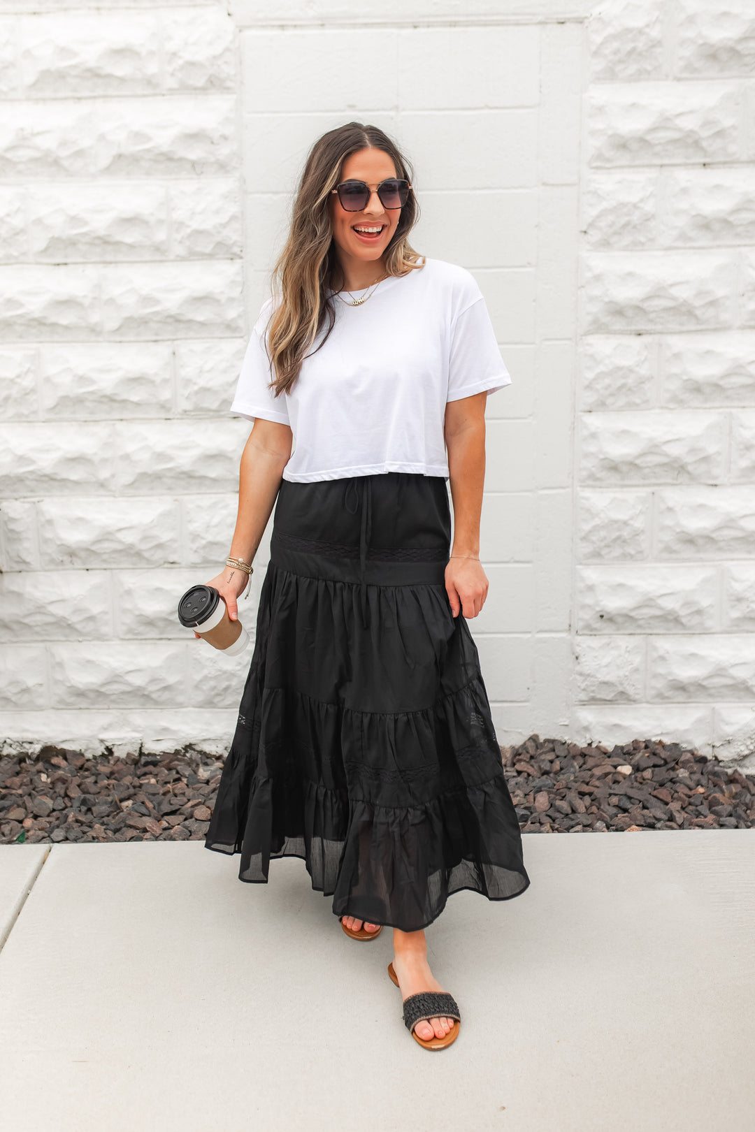 The Bright Side Crop Tee - White