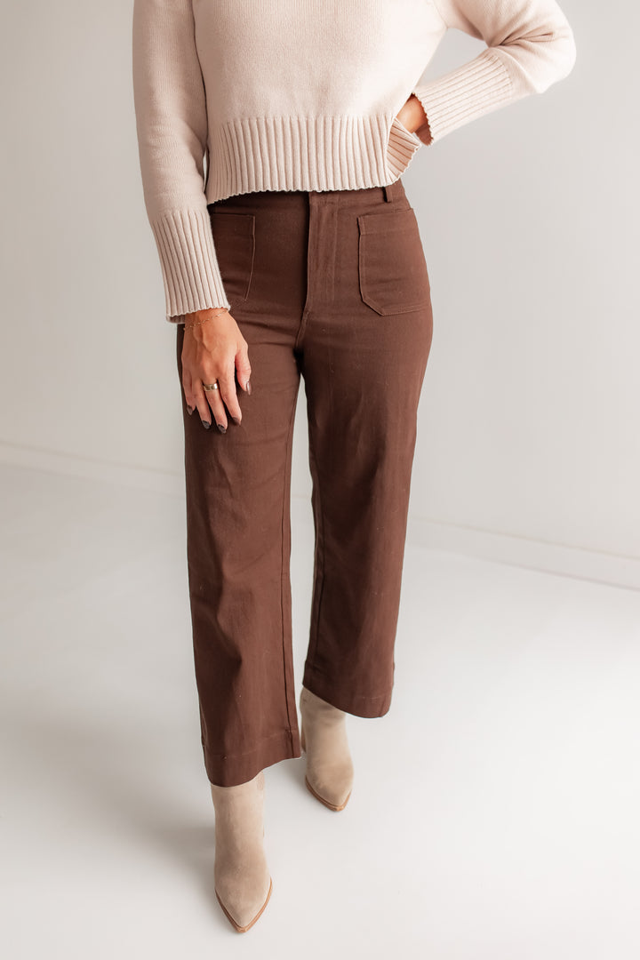 The Cocoa Dusted Wide Leg Pants