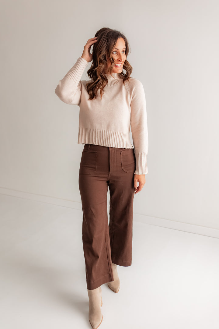 The Cocoa Dusted Wide Leg Pants