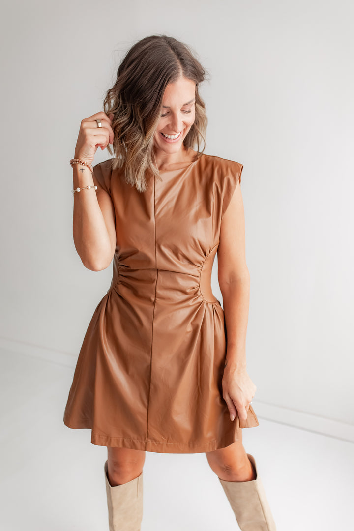 The Hot Shot Dress - Camel