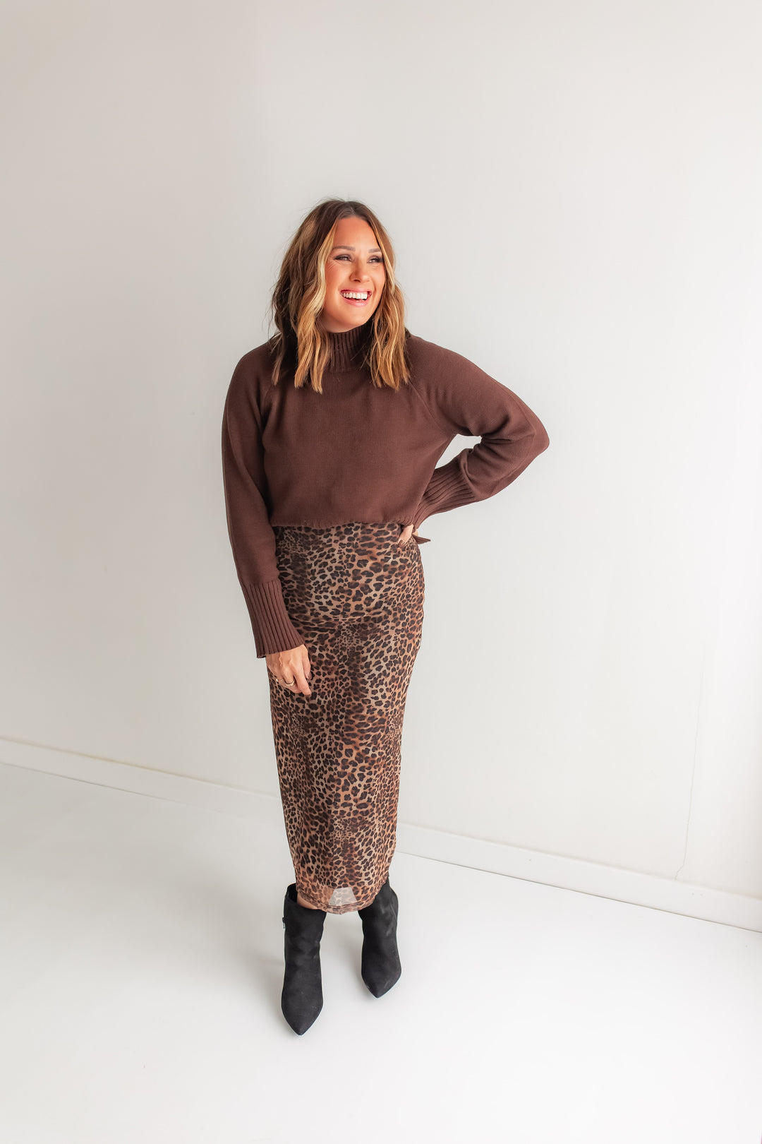 The Leopard and Lace Midi Dress