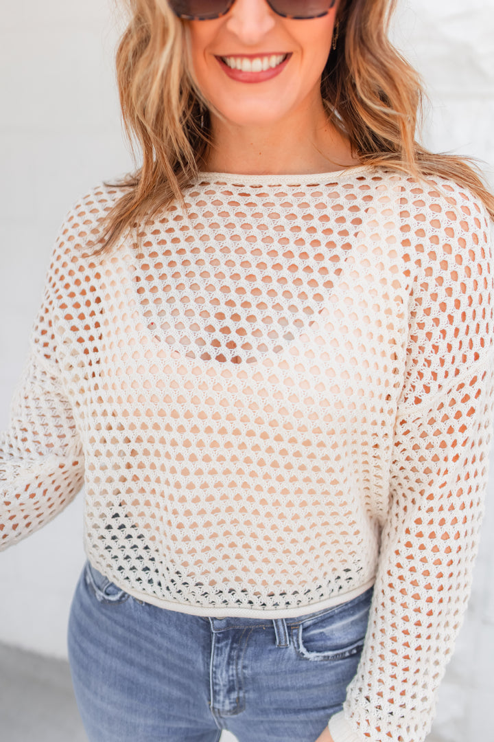 The Modern Day Crochet Top - Cream