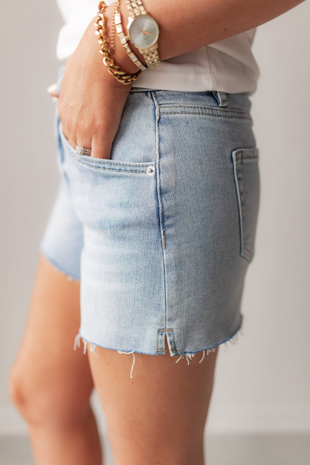 The Leni Denim Shorts - One Eleven Olive Boutique