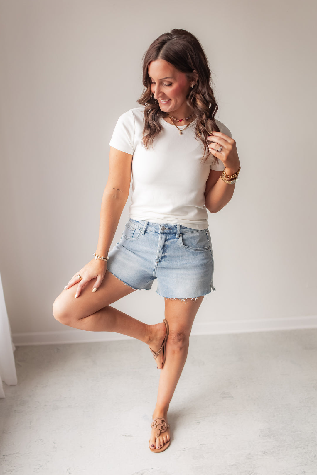 The Leni Denim Shorts - One Eleven Olive Boutique