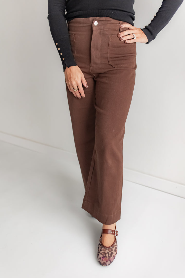 The Cocoa Dusted Wide Leg Pants
