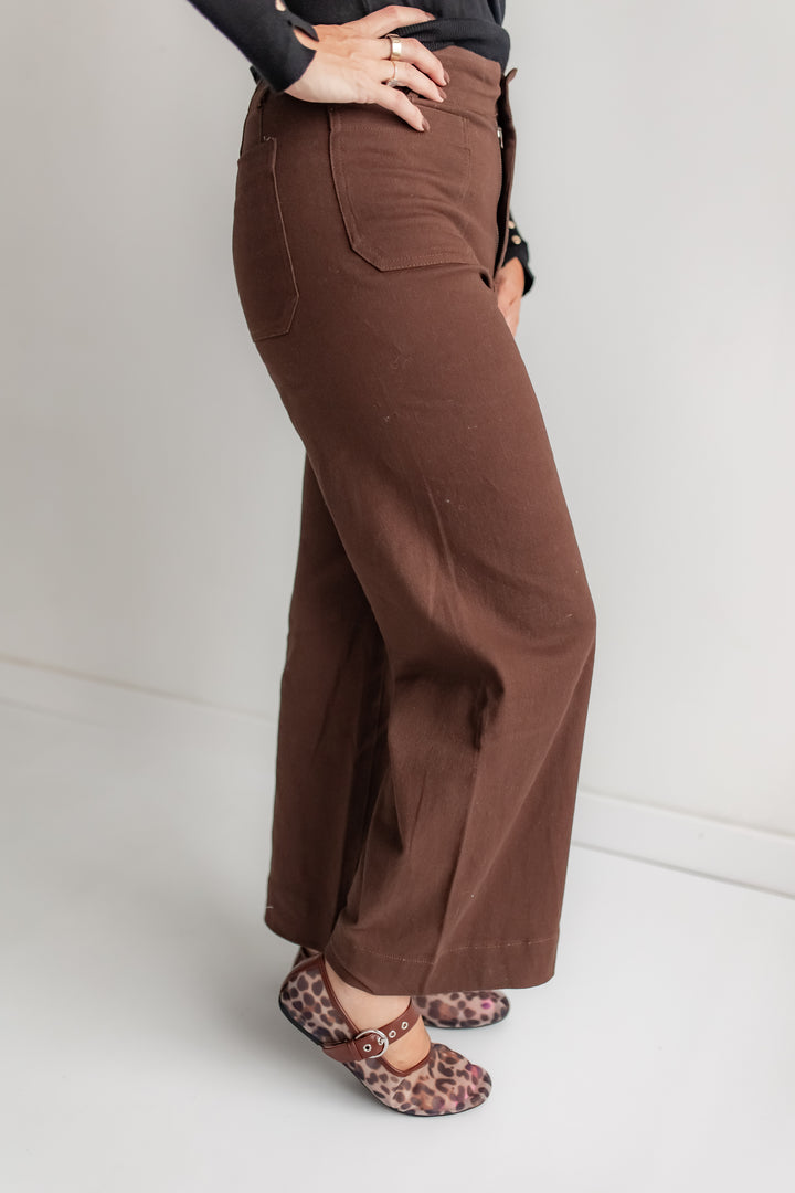 The Cocoa Dusted Wide Leg Pants