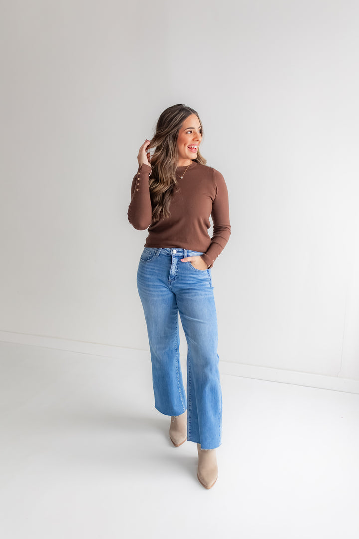 The Icon Wide Leg Crop Jeans