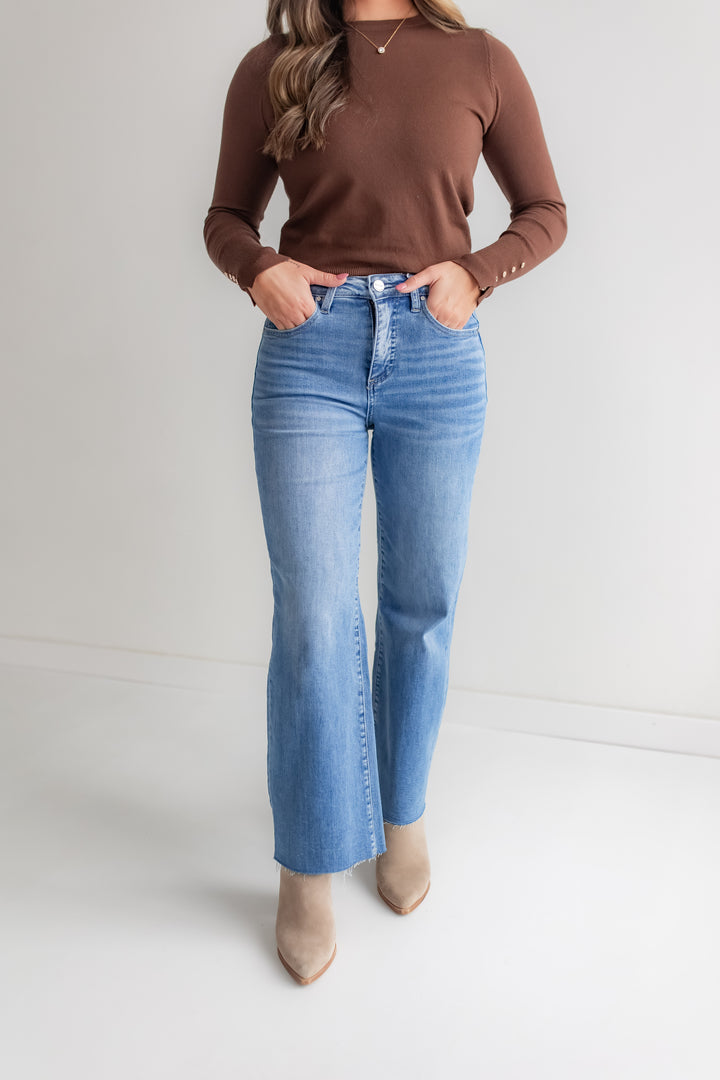 The Icon Wide Leg Crop Jeans
