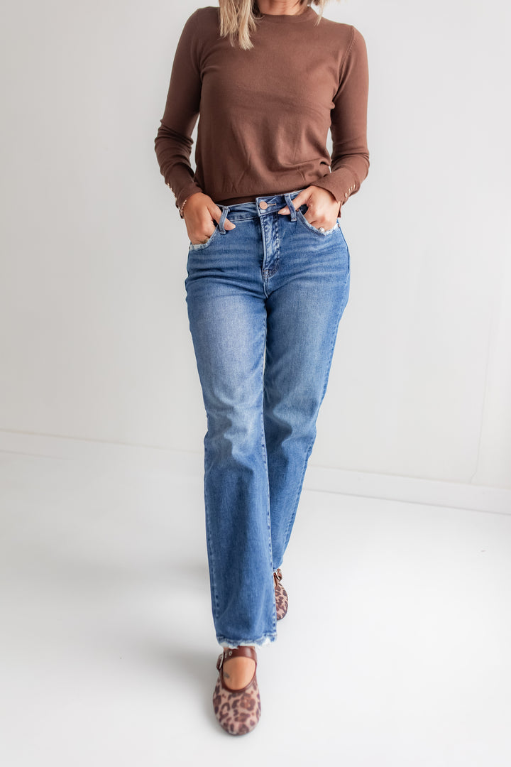 The Easy Street Ankle Straight Jeans