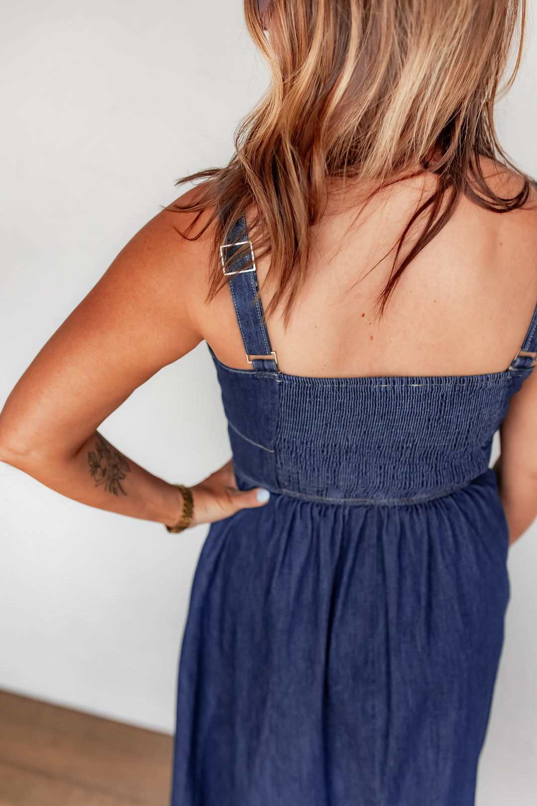 The Hollie Denim Dress - One Eleven Olive Boutique