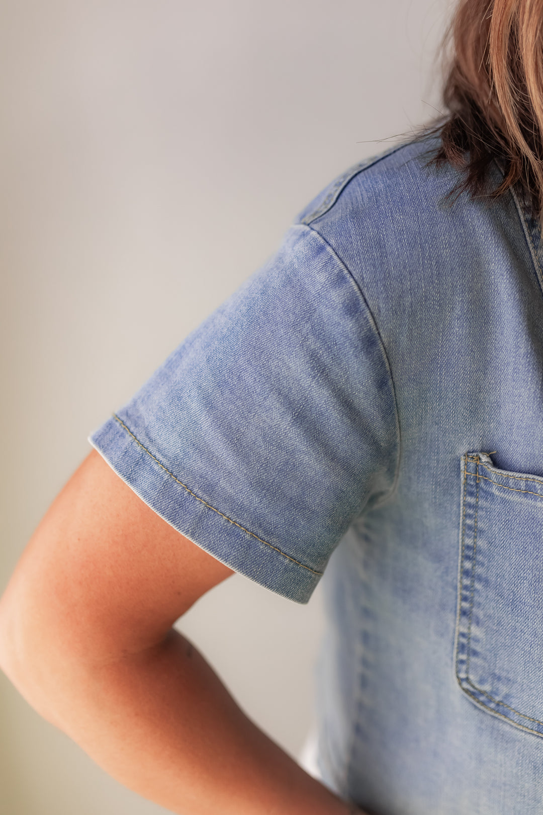 The Shelby Boxy Denim Top
