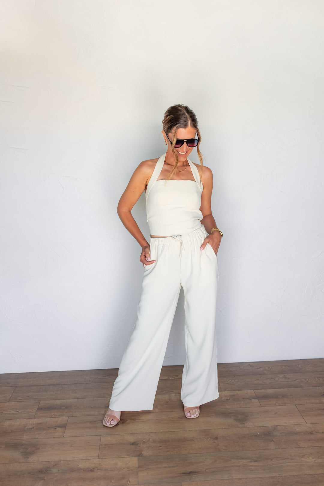 The Clean Girl Wide Leg Pants - One Eleven Olive Boutique