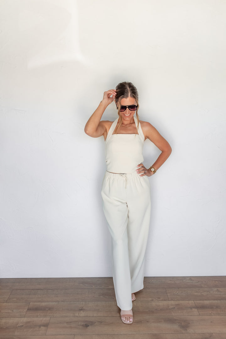The Clean Girl Wide Leg Pants - One Eleven Olive Boutique